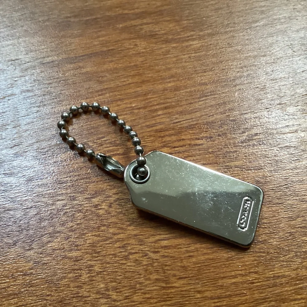 Coach Metal Bag Tag/Hang Tag 1.25”x 0.5”